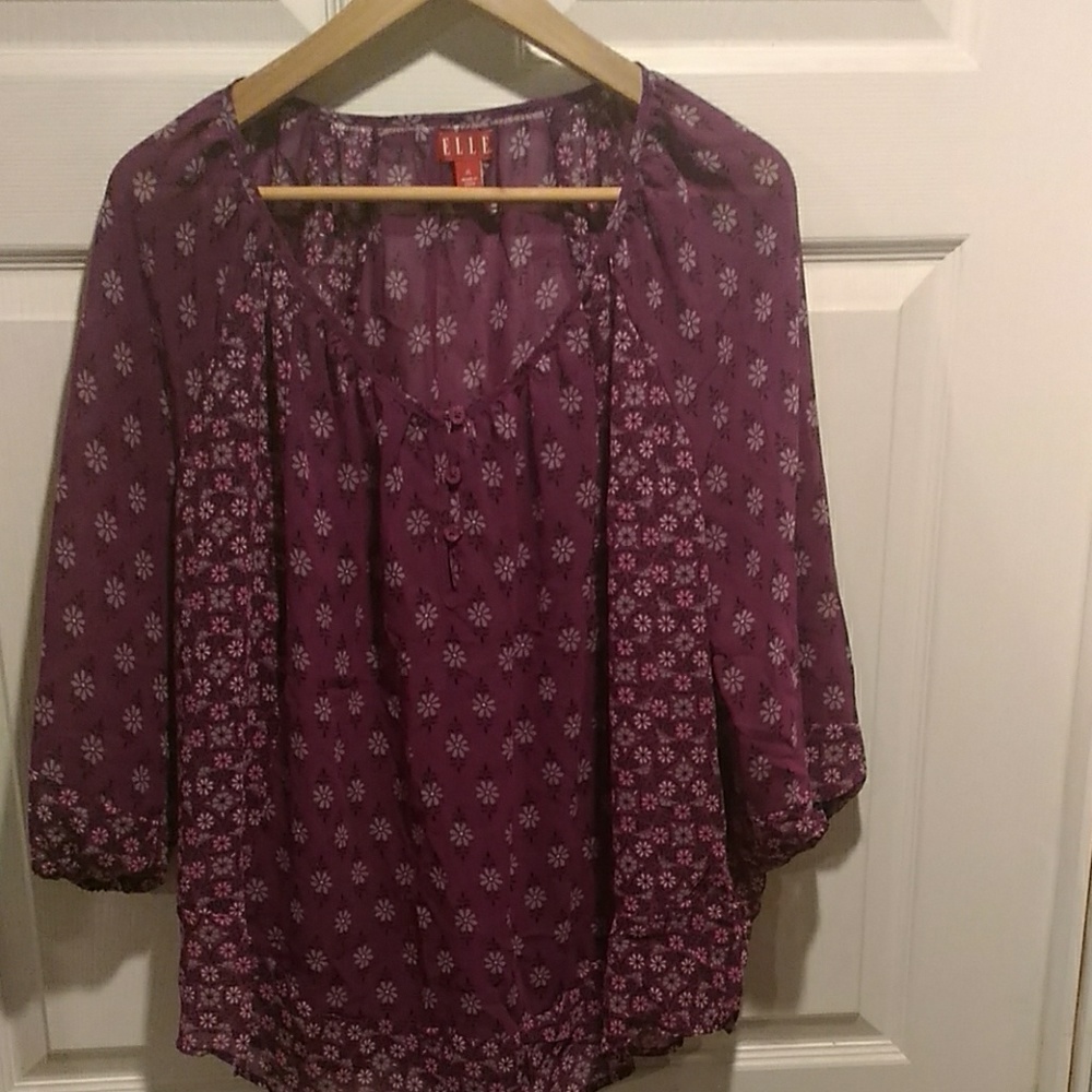 Elle purple blouse size XL